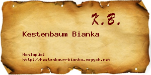 Kestenbaum Bianka névjegykártya