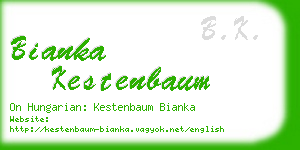 bianka kestenbaum business card